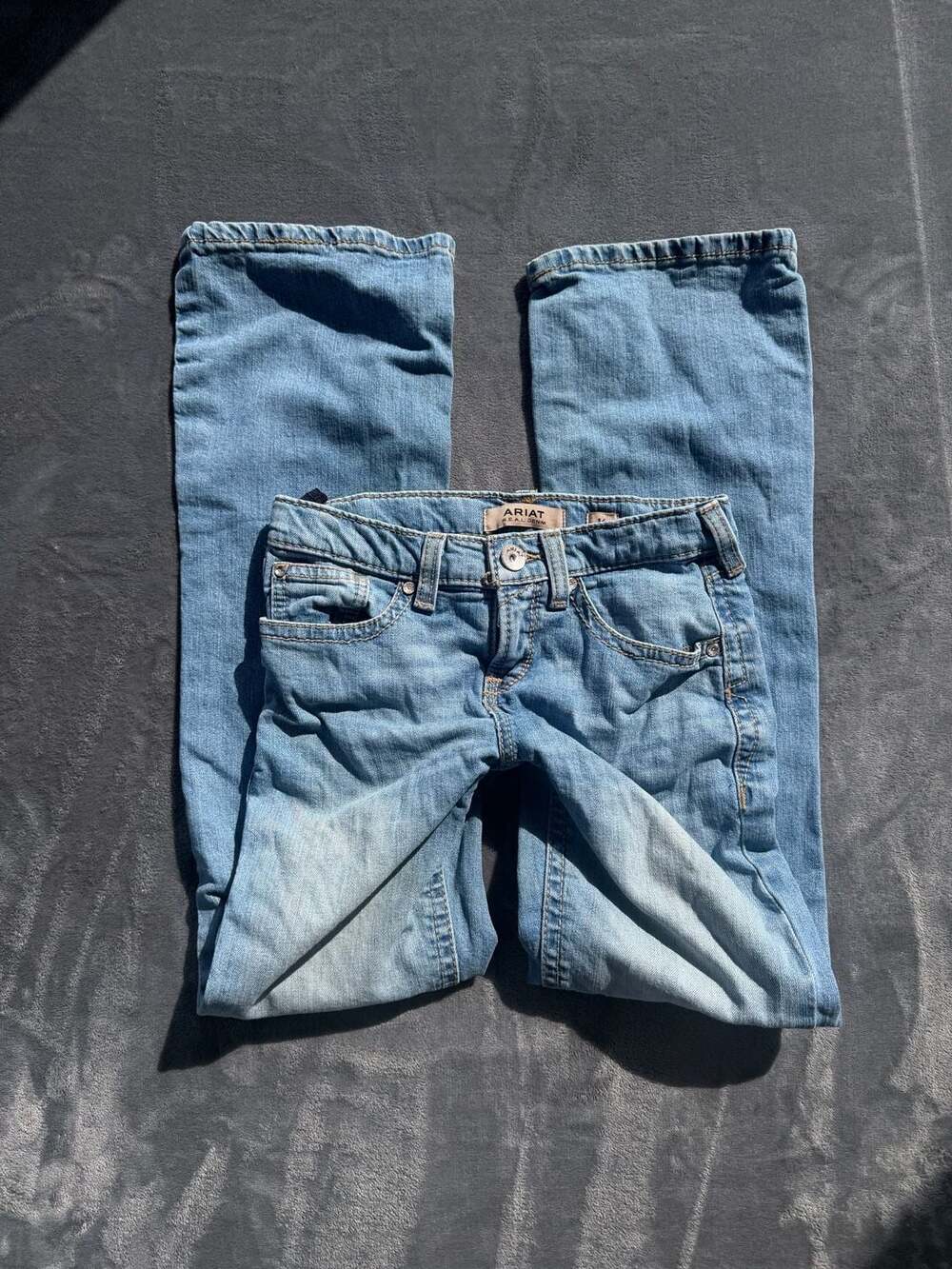 Ariat R.E.A.L. Denim Girls Medium Wash Bootcut Jeans Size 14